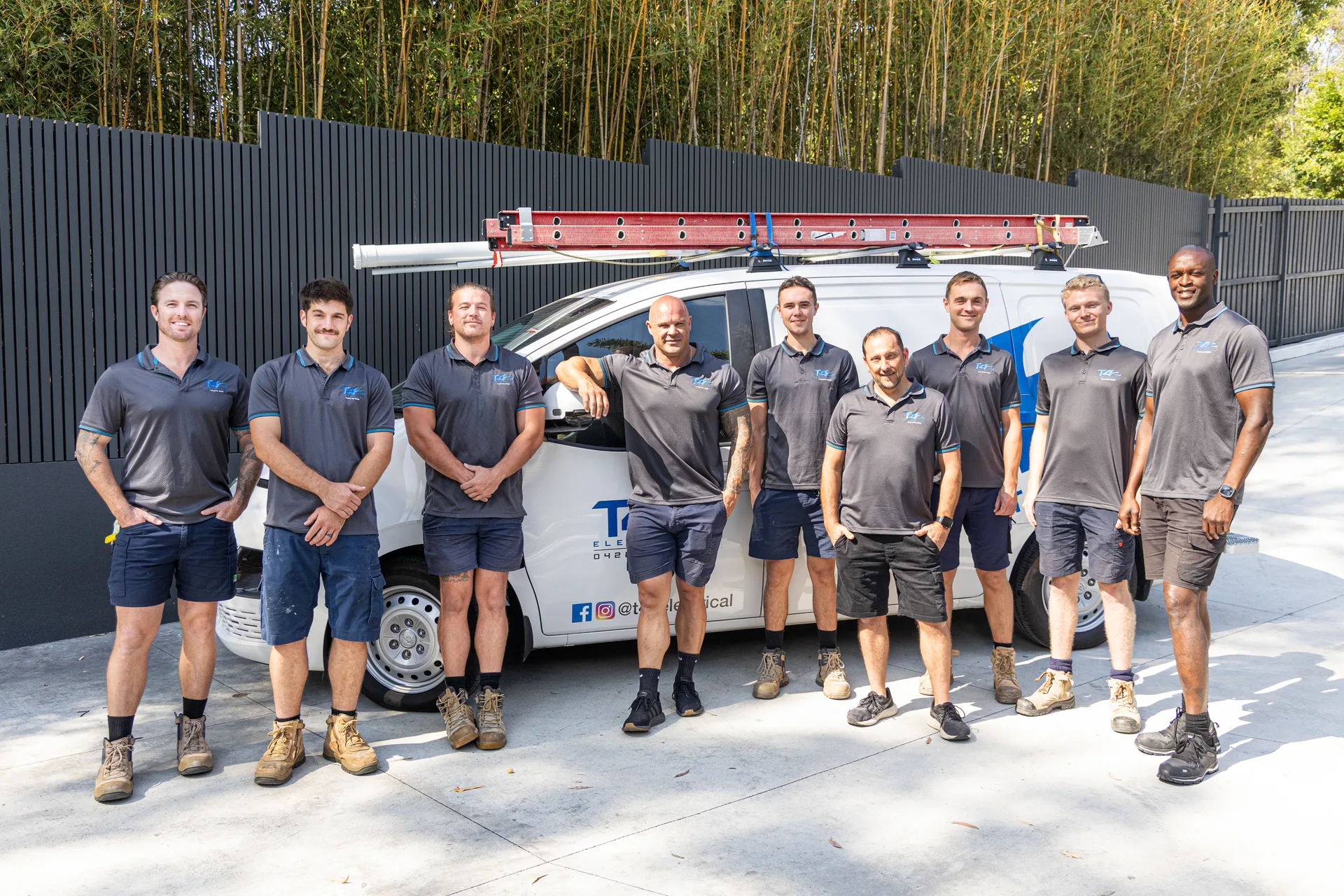 The Air Conditioning Varsity Lakes team with a service van
